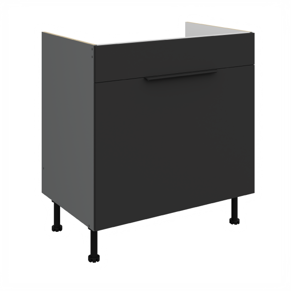Spodní skříňka pod dřez Aria ANT 80 ZL 1S BB - Premium Box Barva korpusu: Antracit, Barva dvířek: BL - Black AFM