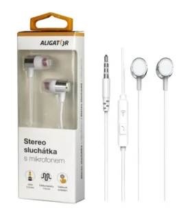 Aligator Sluchátka AE005 / Strong Bass / stříbrná (AE005SR)