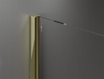 MEXEN/S - Velar sprchový kout 90 x 75, transparent, zlatá 871-090-075-01-50