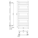 AQUALINE - BONDECO otopné těleso 500x1266, černá mat DC512B