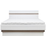 Postel Lionel Li12/180 dub sonoma/bílá s úložným prostorem