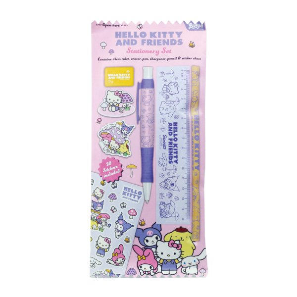 Hello Kitty a přátelé školní set - Mushroom DPL8 - Bluesky