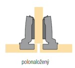 Hettich závěs polonaložený 110° s tlumením (104718)