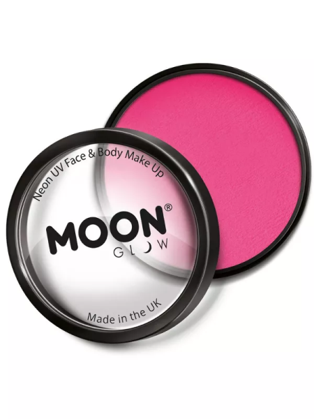 Smiffys.com Líčidlo na obličej a tělo - Moon Glow Pro Intense Neon UV - růžové 36g