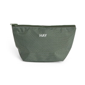 HAY Pouzdro Grid S Dark Green, zelená barva, textil