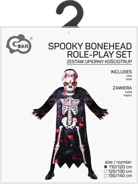Kostým Kostlivec s maskou klučičí 110/120 cm