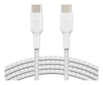 Belkin Opletený kabel USB-C - USB-C bílá / Kabel / 1 m / 2 ks v balení (CAB004BT1MWH2PK)