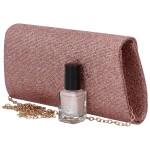 Dámské třpytivé psaníčko do ruky s klopou Bruno, růžová