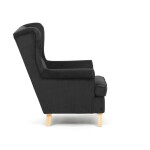 Křeslo ušák, černá látka, AK-388 BK2