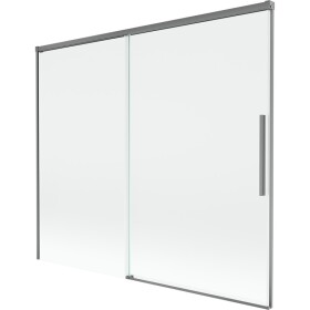 MEXEN/S - Rox vanová zástěna 2-křídlová posuvná 180 x 150, transparent, grafit metal 8C9-180-001-95-00