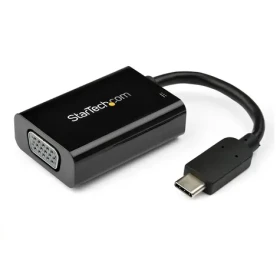 StarTech adaptér USB-C na VGA PowerDelivery 60W černá / 1080p / Thunderbolt 3 (CDP2VGAUCP)