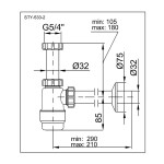 HOPA - Umyvadlový sifon STY-533-2 OLPSTY5332