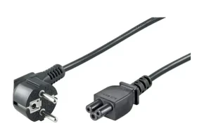 MicroConnect Síťový napájecí kabel Schuko 90° úhel - C5 0.5m černá (PE010805)