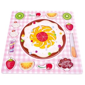 BINO Dřevěné puzzle - Ovocný koláč