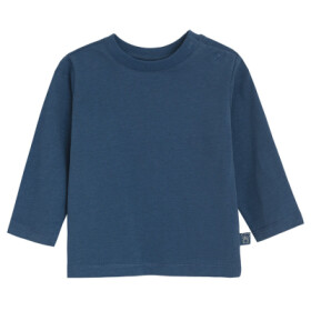 Basic tričko s dlouhým rukávem- modré - 68 NAVY BLUE