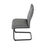 Židle jídelní, šedý samet, černá pohupová podnož