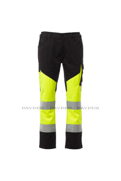 Letní pracovní kalhoty Payper WORKING SUMMER Barva: Žlutá Fluo/ Černá, Velikost: XL (S00442P10201021XL)