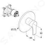 KLUDI - Zenta SL Sprchová baterie pod omítku, chrom 486550565