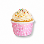 Dortisimo Košíčky na muffiny pevné růžové s puntíky (8 ks)