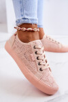 Openwork Sneakers BIG STAR JJ274059 Light pink 37