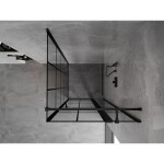 MEXEN/S - Mist T sprchový kout dveře křídlové pravá 85 x 85, černá dekor, černá 8A4T-085-085-70-77-P