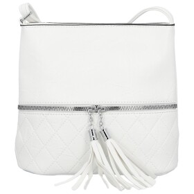 Stylová dámská koženková crossbody kabelka Betty, bílá