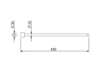 KLUDI - Vela R Držák ručníku, délka 45 cm, matná černá 5897739S