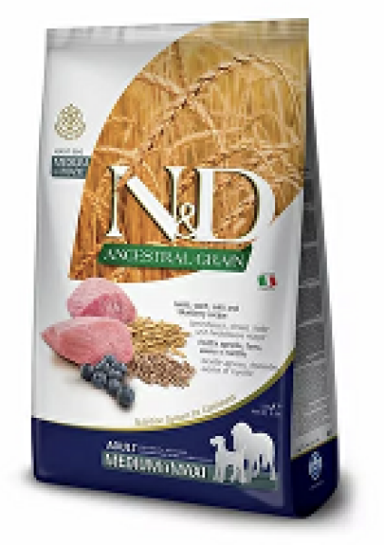 N&D LG DOG Adult M/L Lamb & Blueberry 12kg