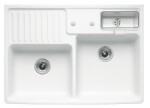 VILLEROY & BOCH - Keramický dřez Double-bowl sink White alpin modulový 895 x 630 x 220 bez excentru 632391R1HL12