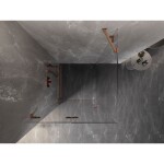 MEXEN/S - Lunar-F sprchový kout skládací dveře levá 90 x 90, transparent, měď kartáčovaná 836-090-090-65-00-L