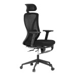 Kancelářská židle, synchronní mechanismus, černá síťovina, KA-S257 BK