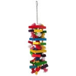 Bird Jewel Hračka - závěsná s provazy a dřívky barevná 54 cm (452-31018)