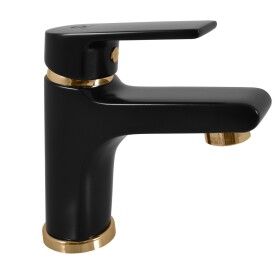 RAV Slezák - COLORADO - Umyvadlová baterie bez výpusti, Černá matná/Zlatá, 1/2" CO126.5CMATZ