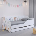 DumDekorace Dětská postel se sovičkou a dalšími zvířátky 160x80 cm