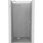 MEXEN/S - Lunar L sprchové dveře křídlové levé 95, transparent, nikl kartáčovaný 834L-095-000-97-00-L
