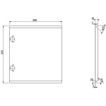 MEXEN - Rivel čelo pro koupelnovou skříňku reliéf 40 x 43,5, grafit mat 91A21-0400-470-1-66