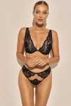 Dámská push-up podprsenka Kinga PU-1143 Aurie černo-béžová 70B