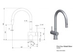 Dřezová baterie Reginox Flint, R35993, Gun Metal Silver R35993