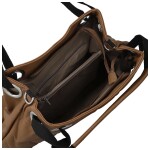 Trendy dámská koženková kabelka do ruky Einari, hnědá