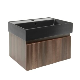 Koupelnová skříňka s umyvadlem SAT Evolution 58x30x44,8 cm ořech mat SATEVO60NAU2B SATEVO60NAU2B