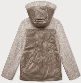 Velbloudí-melanžová volná bunda s odepínací kapucí Vaston (SJ218-036#) odstíny béžové M (38)