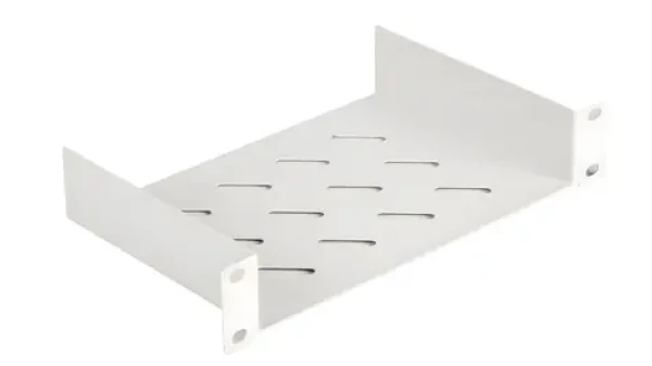 Equip 10" světle šedá / Police pro rack / 1U / pevná / hloubka 150 mm (EZFS-10-1-15-G)