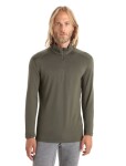 Pánské merino tričko s dlouhým rukávem ICEBREAKER Mens 260 Tech LS Half Zip, Loden velikost: M