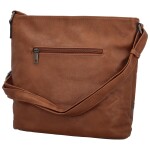 Stylová dámská koženková crossbody kabelka Herta, hnědá