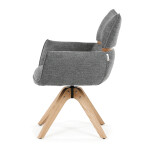 Jídelní židle, šedá, látka, DCH-D1348 GREY2