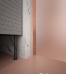 Erga Paris, stabilizační vzpěra pro sprchové zástěny o tloušťce skla 8mm, délka max. 100% 150cm, růžové zlato matná, ERG-V02-PARIS-BAR-RG