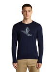 Pánské merino triko dlouhý rukáv ICEBREAKER Mens Merino 200 Oasis LS Crewe SkiingYeti, Midnight Navy velikost: S