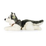 Plyšový pes husky s obojkem ležící 60 cm ECO-FRIENDLY