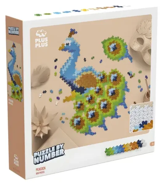 PLUS-PLUS Stavebnice Skládej podle čísel Páv