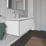 DURAVIT - L-Cube Umyvadlová skříňka 40x122x48 cm, 1 zásuvka, lesklá bílá LC614302222